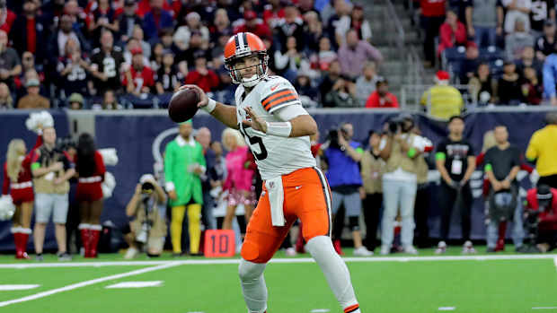 El mariscal de campo de los Cleveland Browns, Joe Flacco